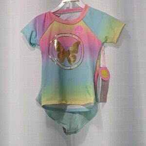 Young Heart Swimsuit 2  Piece  Size 3T Multi-Color NWT